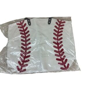 Baseball Canvas Tote Bag 21 Inch Shoulder Baseball‎ Mom/Beach Bag